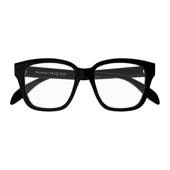 NEW ALEXANDER MCQUEEN EYEGLASSES AM0333O 002 BLACK WOMEN SQUARE EYEWEAR - Picture 2 of 3